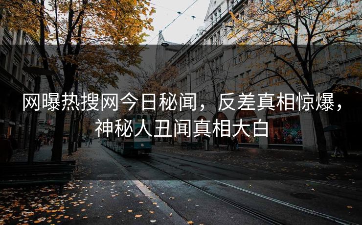 网曝热搜网今日秘闻，反差真相惊爆，神秘人丑闻真相大白