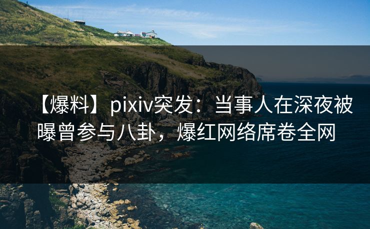 【爆料】pixiv突发：当事人在深夜被曝曾参与八卦，爆红网络席卷全网  第1张