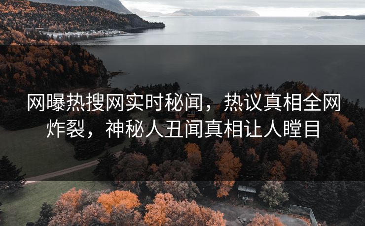 网曝热搜网实时秘闻，热议真相全网炸裂，神秘人丑闻真相让人瞠目