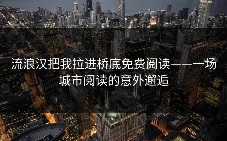 流浪汉把我拉进桥底免费阅读——一场城市阅读的意外邂逅
